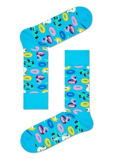 Носки унисекс Happy socks PPA01 голубые 25