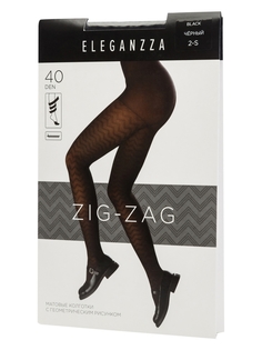 Колготки женские Eleganzza ZIG-ZAG черные S