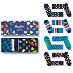 Комплект носков унисекс Happy Socks XNAV09 разноцветных 36-40, 4 пары