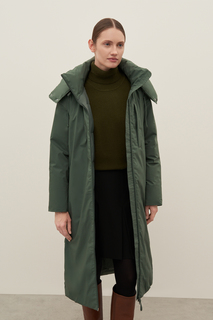 Пуховик-пальто женский Finn Flare FAD11070 зеленый XS