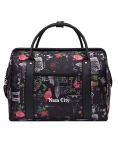 Дорожная сумка унисекс Nam City NC 40 бежевая/черная, 30x40x20 см