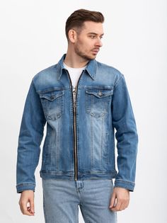 Джинсовая куртка мужская RM Shopping 581 синяя S