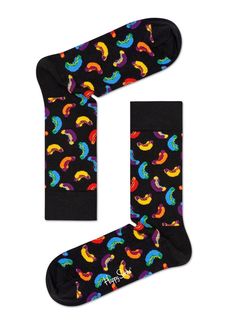 Носки унисекс Happy socks Hotdog Sock HOT01 черные 41-46