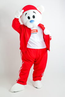 Ростовая кукла унисекс Медведь Mascot Costume ВиБ1 белая 44-52 RU