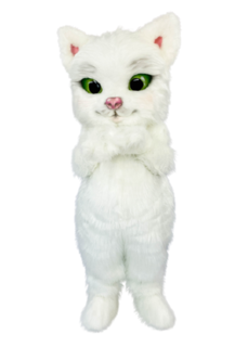 Ростовая кукла унисекс Кошка Mascot Costume Мур1 белая 44-52 RU