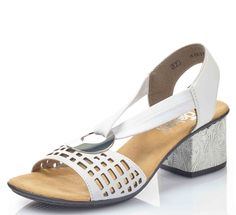 Босоножки женские Rieker 64675/80 белые 37 RU