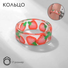 Кольцо из пластика р. 17 Queen Fair 9604055, без вставки