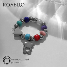 Кольцо из пластика р. Queen Fair 9321653, без вставки