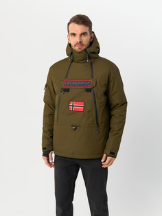 Парка мужская Geographical Norway, WW5541H-GNO, с капюшоном, хаки, S