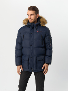 Парка мужская Geographical Norway WW5324H-GNO, со съёмным капюшоном, Navy, XL