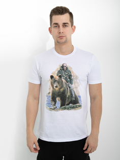 Футболка мужская 24983 белая 52 RU No Brand