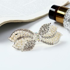 Заколка-автомат женская Queen Fair 9709414 серебристо-белая