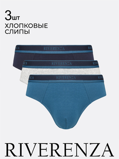 Комплект трусов мужских RIVERENZA 02SR/3 синих 48/M