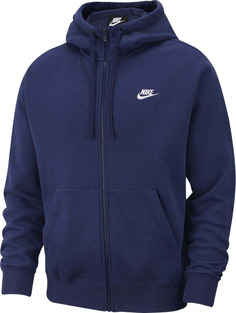 Толстовка мужская Nike M Club Fleece Full Zip Hoodie синяя S