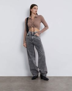 Лонгслив женский Gloria Jeans GKT021656 бежевый S (40-42)