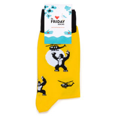 Носки унисекс St. Friday Socks Кинг Конг желтые 42-46