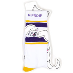 Носки унисекс Ripndip Peeking Nermal белые one size