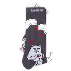 Носки унисекс Ripndip Nermal Love Charcoal серые one size