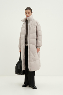 Пуховик-пальто женский Finn Flare FAD11067 бежевый XL