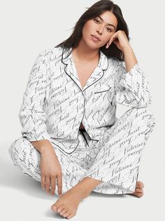 Пижама женская Victorias Secret 11207746 белая 2ХL Regular
