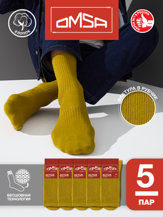 Комплект носков мужских Omsa ACTIVE 116 желтых 42-44, 5 пар