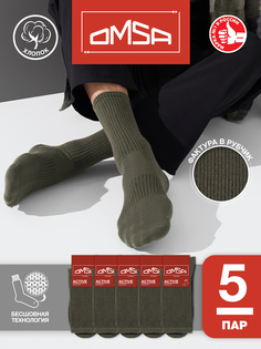 Комплект носков мужских Omsa ACTIVE 116 хаки 42-44, 5 пар