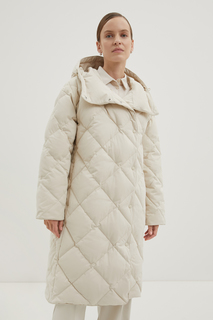 Пуховик-пальто женский Finn-Flare FWD11022 бежевый XL