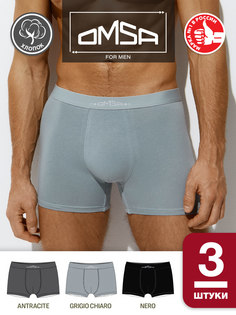 Комплект трусов мужскох Omsa B_OmB 1234-1 серых, черных XL