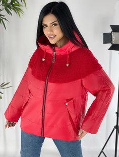 Куртка женская 7027 красная 52 RU No Brand