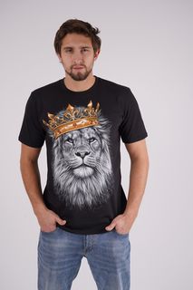 Футболка унисекс Русская Сувенирная Компания lion three черная M