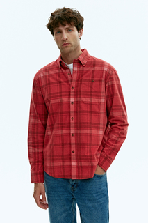 Рубашка мужская Finn Flare FAD21033 красная S