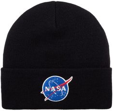 Шапка унисекс AMERICAN NEEDLE Nasa Cuffed Knit черная, р. 54-61