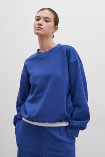 Свитшот женский Finn Flare FAD110160 синий XL
