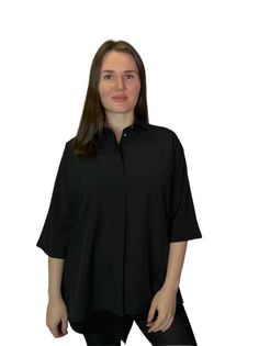 Рубашка рабочая женская @pro_blonde кокон черная XS