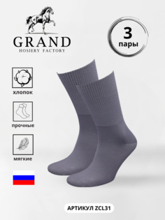 Комплект носков мужских Гранд ZCL31-3 серых 23-25, 3 пары