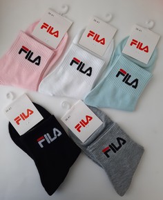 Комплект носков женских FILA FL001 разноцветных 36-41, 5 пар