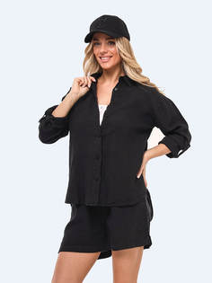 Рубашка женская Vitacci EF24015-01 черная L
