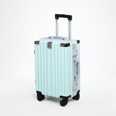 Чемодан женский NoBrand 9868213 голубой, 53x33x21 см