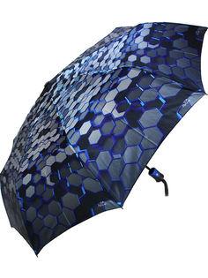 Зонт складной женский автоматический Popular Umbrella 1801 серебристый/черный