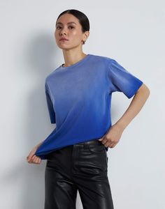 Футболка женская Gloria Jeans GKT024315 синяя L-XL (48-54)