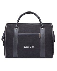 Дорожная сумка унисекс Nam City NC 40 черная/серая, 30x40x20 см