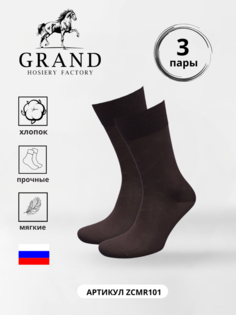 Комплект носков мужских Гранд ZCmr101 коричневых 27, 3 пары