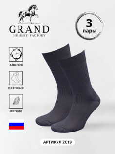 Комплект носков мужских Гранд ZC19 черных 25, 3 пары
