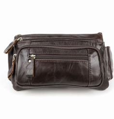 Мужская кожаная поясная сумка 2011 Кофе (133431) Fuzi House