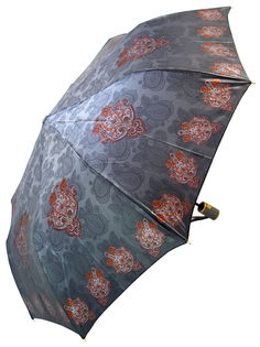 Зонт женский Popular Umbrella 1272 серый/ сиреневый