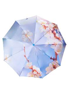 Зонт складной женский автоматический Popular Umbrella 2101 голубой/розовый