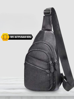 Сумка-слинг унисекс VINTAGE BAGS mod_2 черная, 31х17х5,5 см