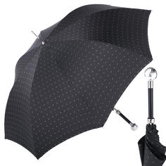 Зонт-трость мужской Pasotti Golf Silver Rombo черный