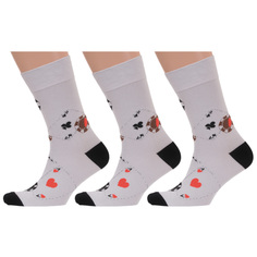Комплект носков мужских MoscowSocksClub msk3-М42 серых 27