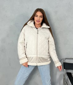 Куртка женская 309 бежевая 52 RU No Brand